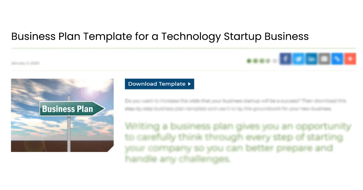 Startup business plan template by Score