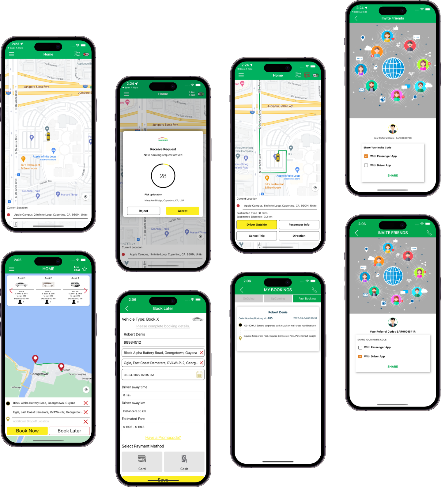 Taxi Booking App design