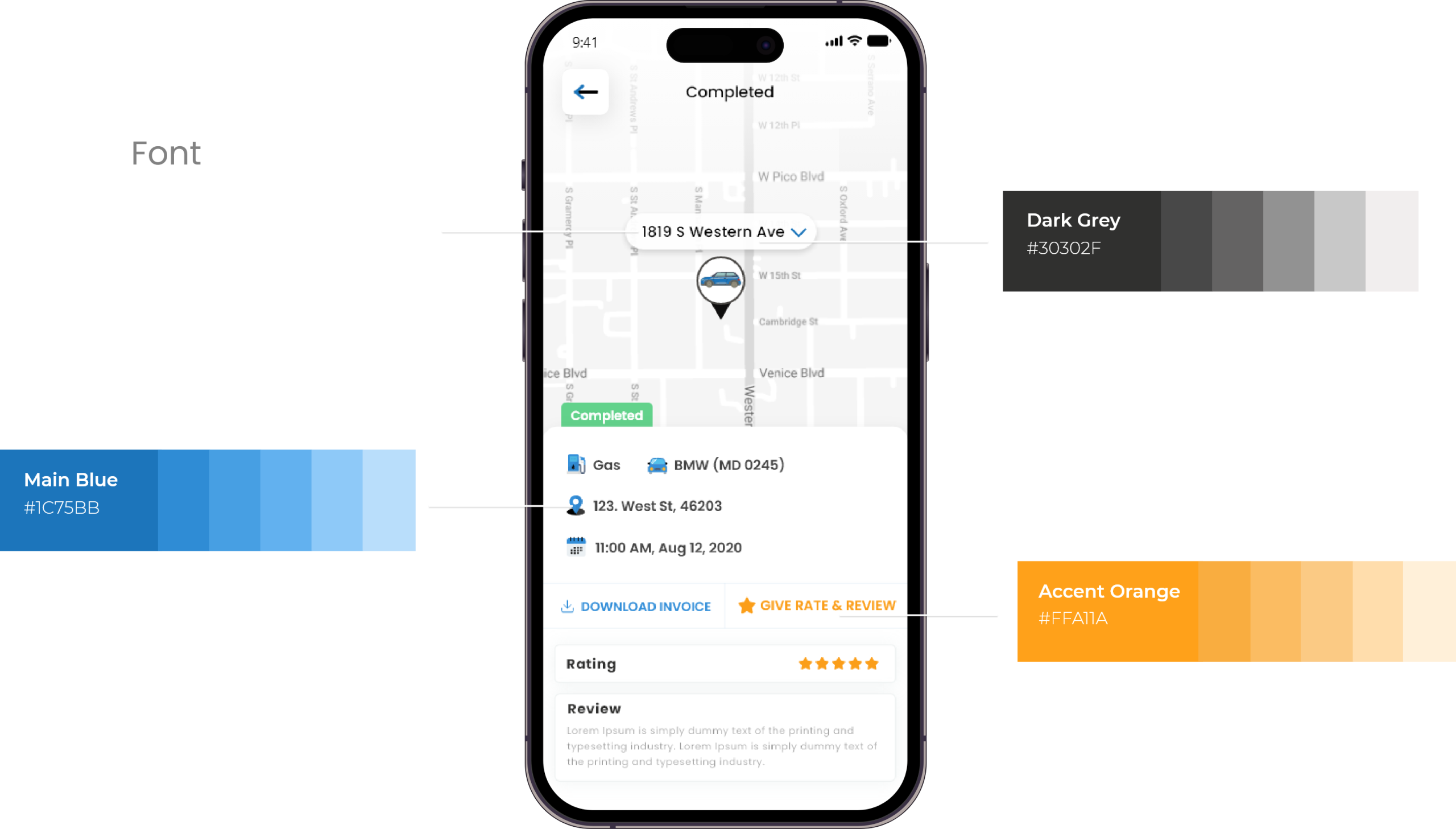 fuel delivery uiux design