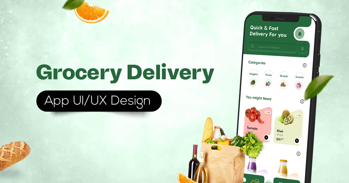 Online grocery mobile app design