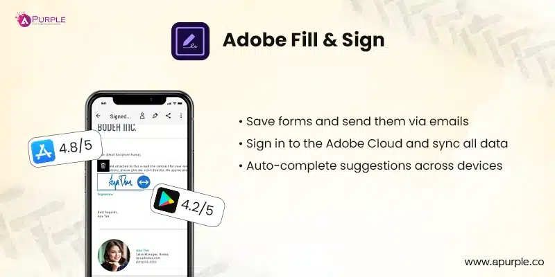 Adobe Fill and Sign  Documentation App For Truckers