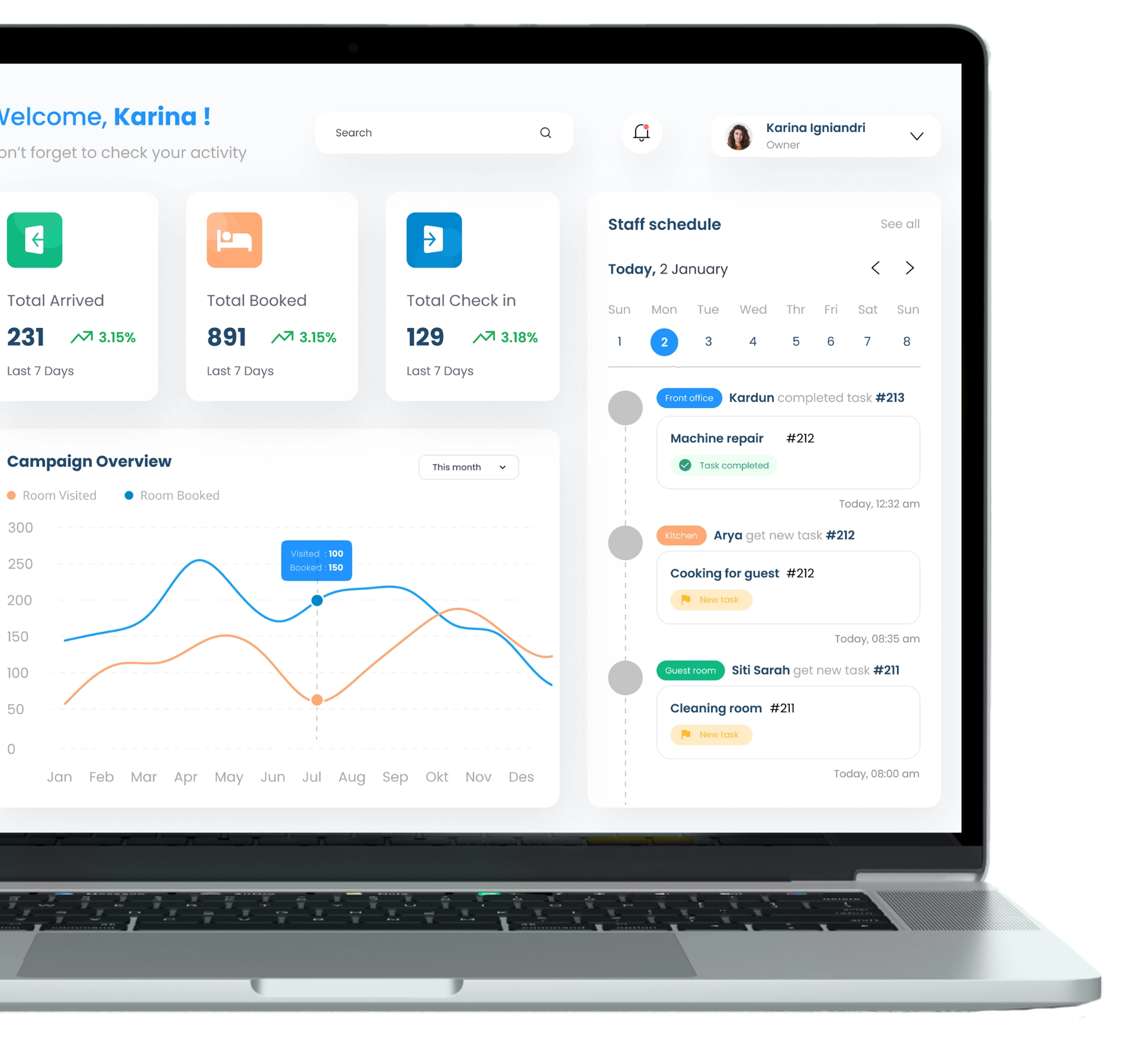 hotel booking app hotel management feature