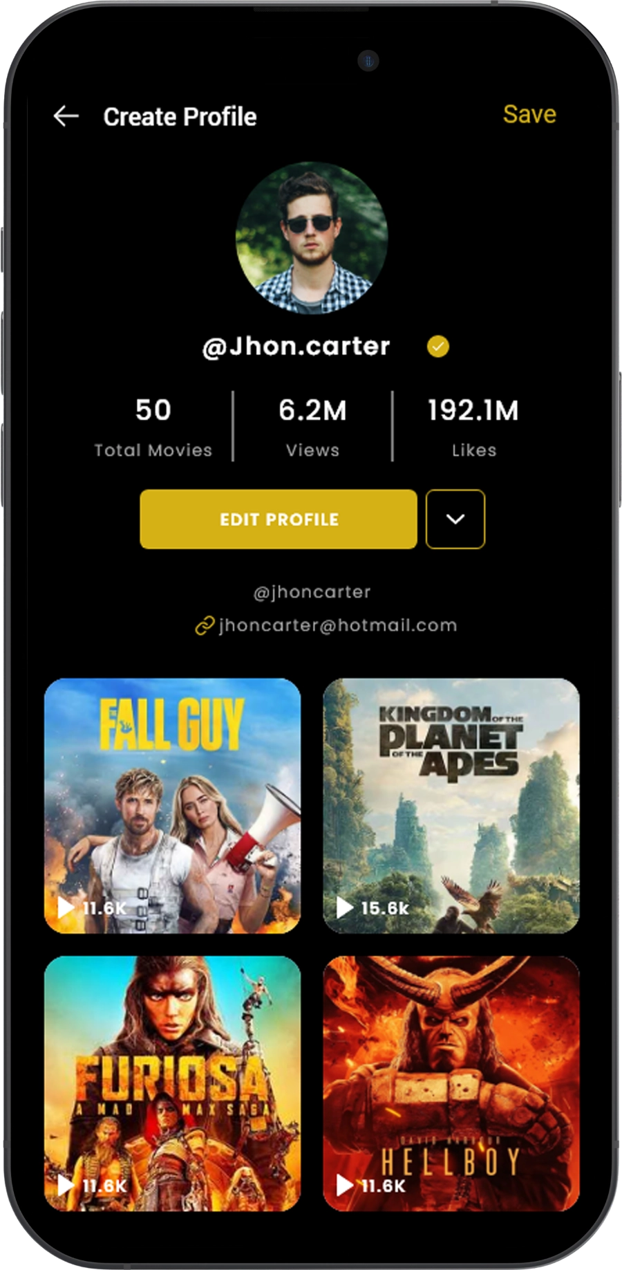 netflix clone app content creator feature