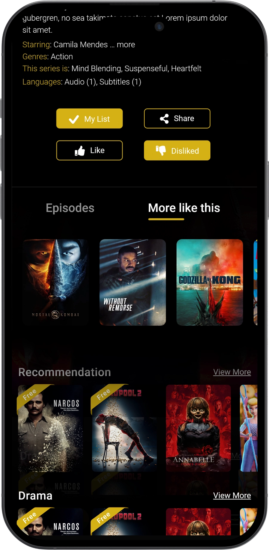 netflix clone app viewers features