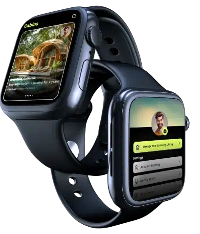 smartwatch features for airbnb app clone