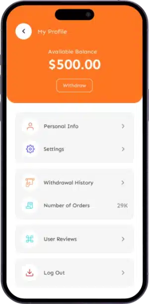 ubereats clone delivery partner features