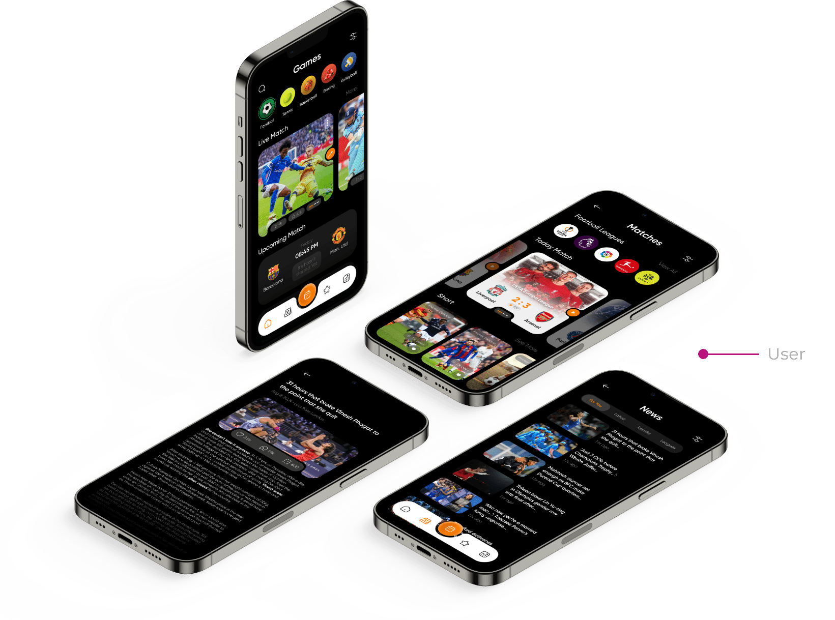 sports app ui design