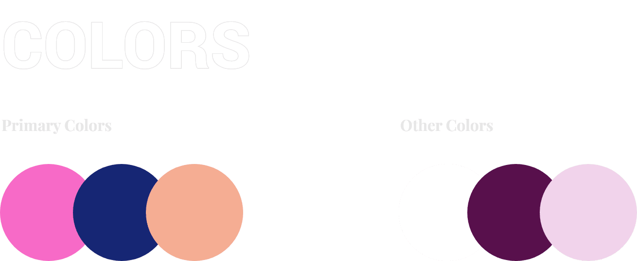 color palette for designing a dating app