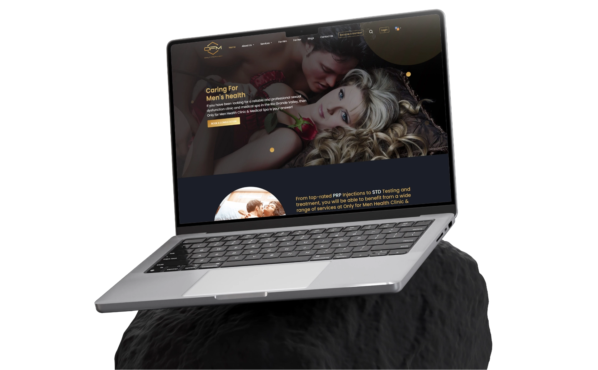 Medical Application Only For Men Web Design img