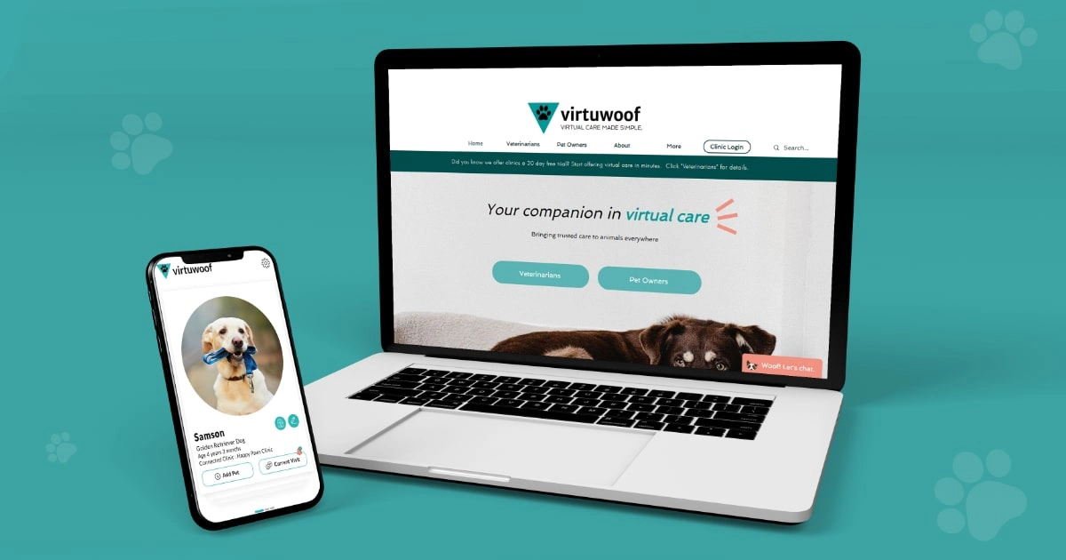 Veterinary telemedicine app for vet and pet