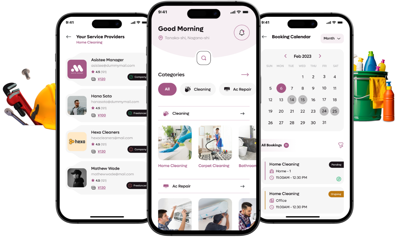 handyman services app ui ux