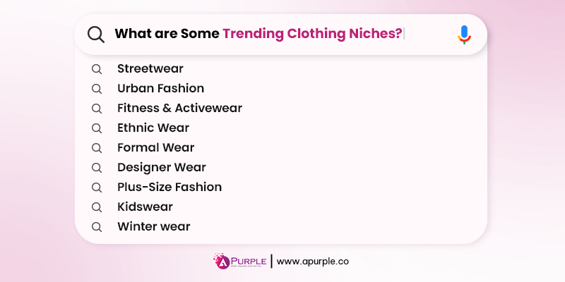 trending clothing niches