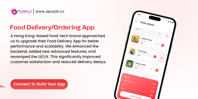 food ordering app developed by apurple